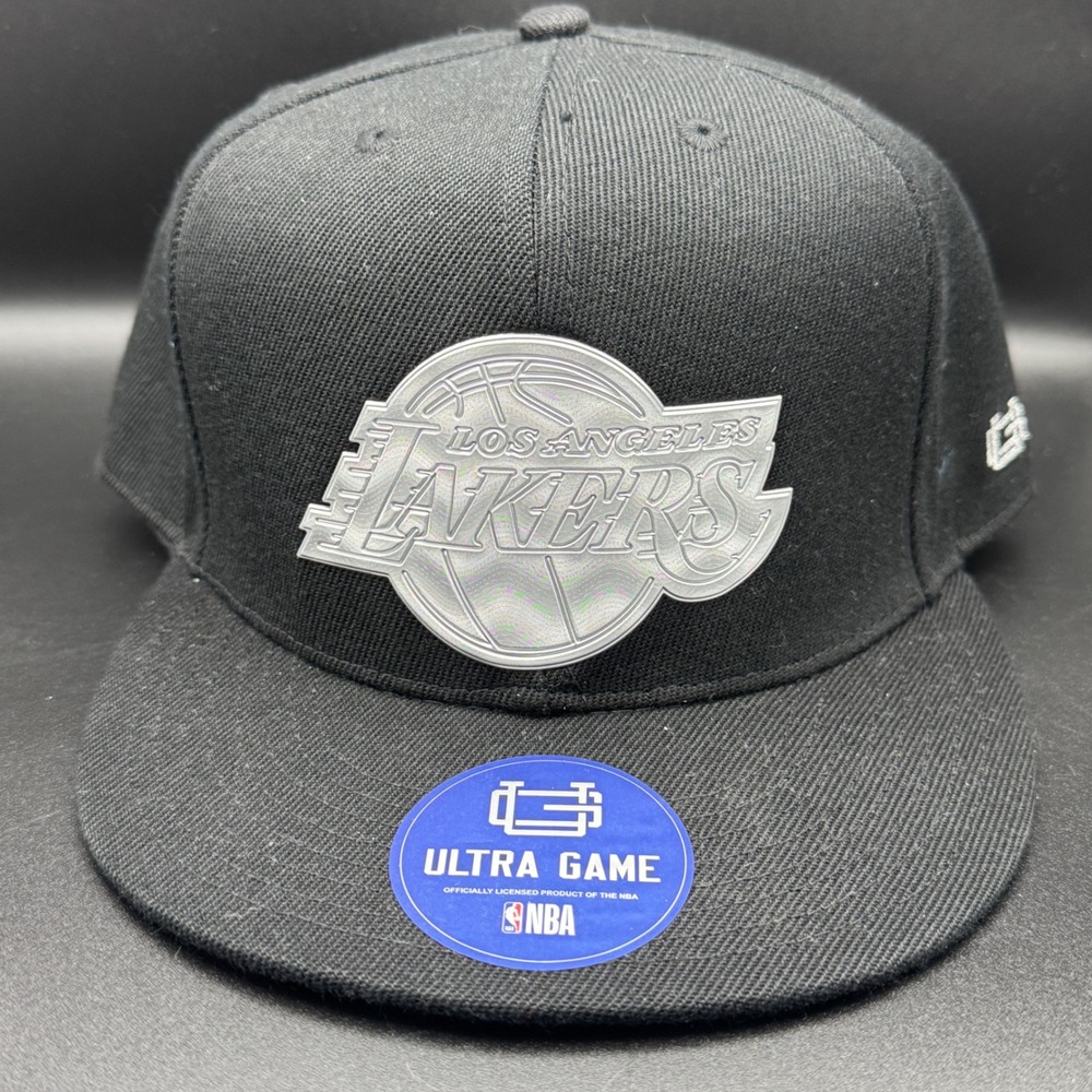 LA Lakers Snapback Hat Adjustable OSFM Officially Licensed NBA Black Ultra Game‎